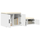 Vidaxl opbergkast 2 st wit 118 x 41 x 40 cm bewerkt hout