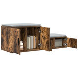 Vidaxl opbergkast 2 st gerookt eiken 103 x 41 x 40 cm bewerkt hout