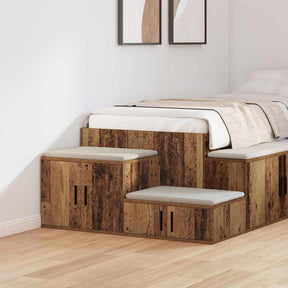 Vidaxl opbergkast 2 st oudhout 103 x 41 x 40 cm bewerkt hout