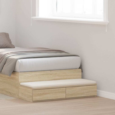 Vidaxl bedlades sonoma eiken 100 x 36,5 x 16,5 cm bewerkt hout