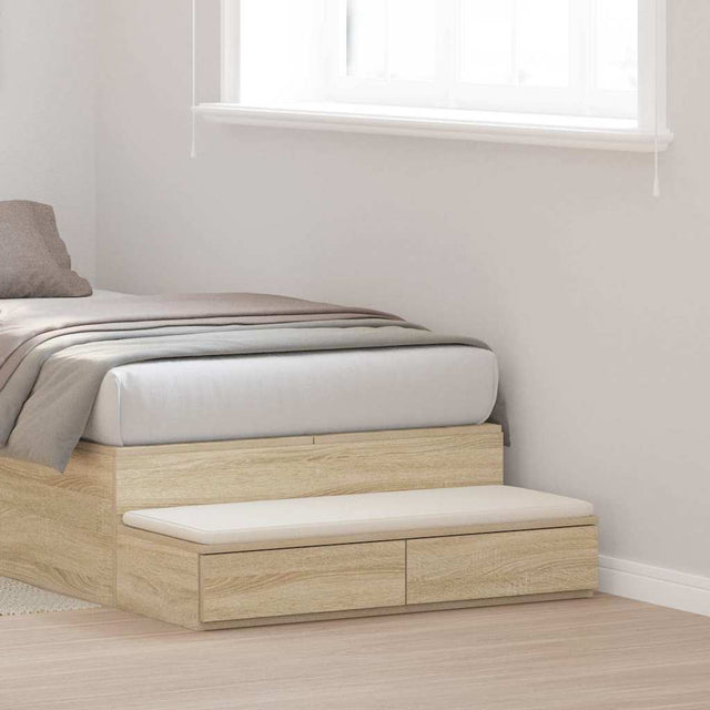 Vidaxl bedlades sonoma eiken 100 x 36,5 x 16,5 cm bewerkt hout