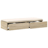 Vidaxl bedlades sonoma eiken 100 x 36,5 x 16,5 cm bewerkt hout