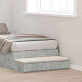 Vidaxl bedlades beton grijs 100 x 36,5 x 16,5 cm bewerkt hout