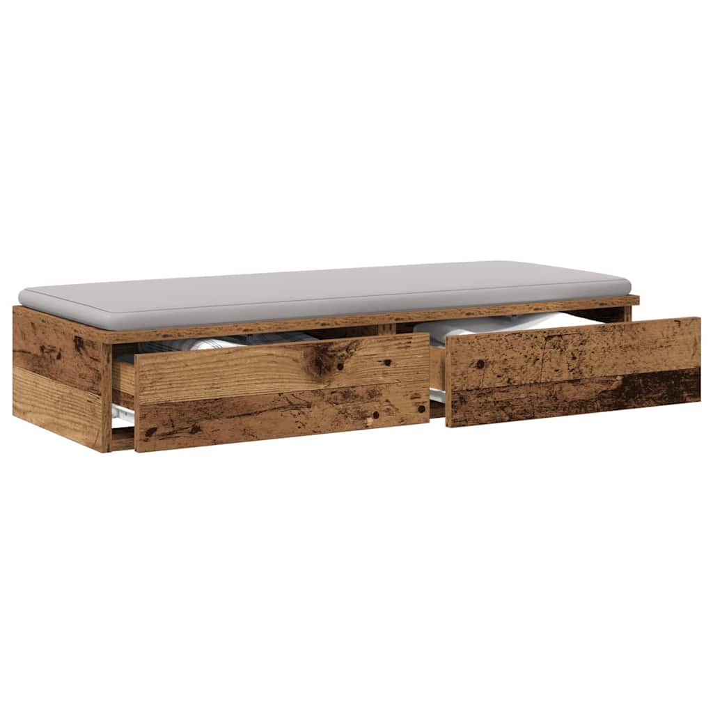 Vidaxl bedlades oudhout 100 x 36,5 x 16,5 cm bewerkt hout