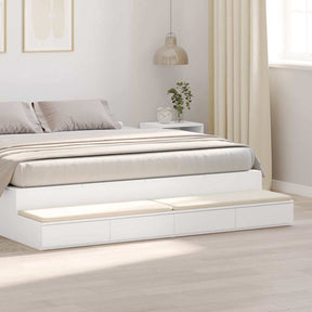 Vidaxl bedlades wit 200 x 36,5 x 16,5 cm bewerkt hout