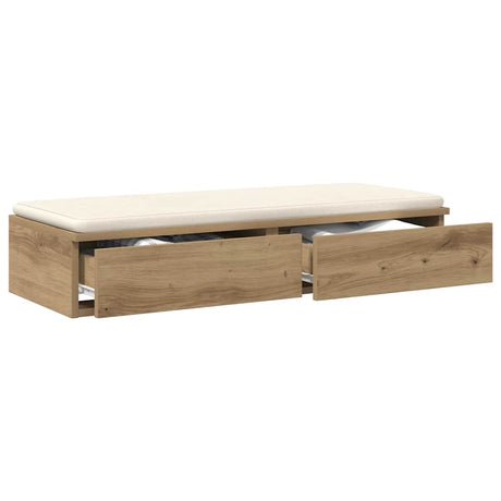 Vidaxl bedlades artisan eiken 90 x 36,5 x 16,5 cm bewerkt hout