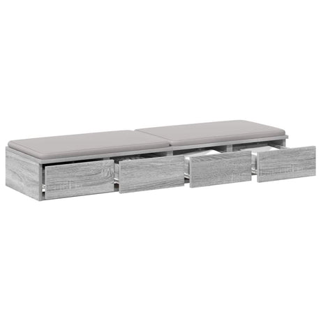 Vidaxl bedlades grijs sonoma 120 x 36,5 x 16,5 cm bewerkt hout