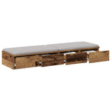 Vidaxl bedlades oudhout 120 x 36,5 x 16,5 cm bewerkt hout