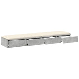 Vidaxl bedlades beton grijs 140 x 36,5 x 16,5 cm bewerkt hout