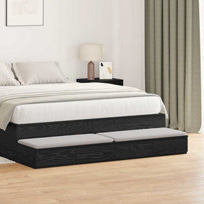 Vidaxl bedlades zwart eiken 150 x 36,5 x 16,5 cm bewerkt hout