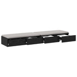 Vidaxl bedlades zwart eiken 150 x 36,5 x 16,5 cm bewerkt hout