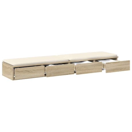 Vidaxl bedlades sonoma eiken 150 x 36,5 x 16,5 cm bewerkt hout
