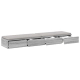 Vidaxl bedlades grijs sonoma 150 x 36,5 x 16,5 cm bewerkt hout