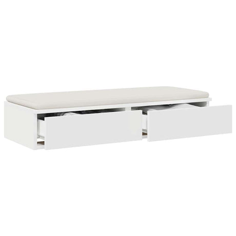Vidaxl bedlades wit 75 x 36,5 x 16,5 cm bewerkt hout