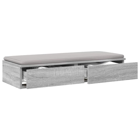 Vidaxl bedlades grijs sonoma 75 x 36,5 x 16,5 cm bewerkt hout