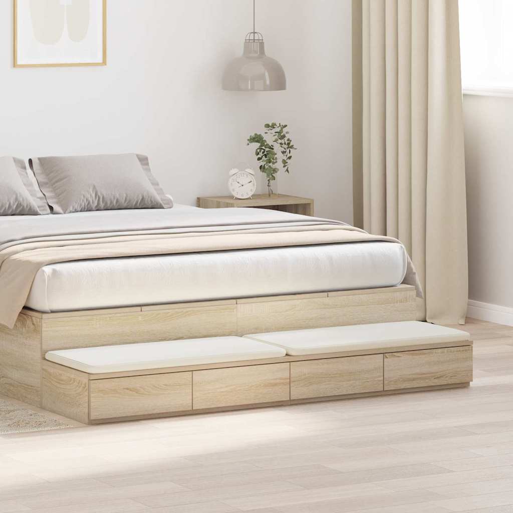 Vidaxl bedlades sonoma eiken 160 x 36,5 x 16,5 cm bewerkt hout