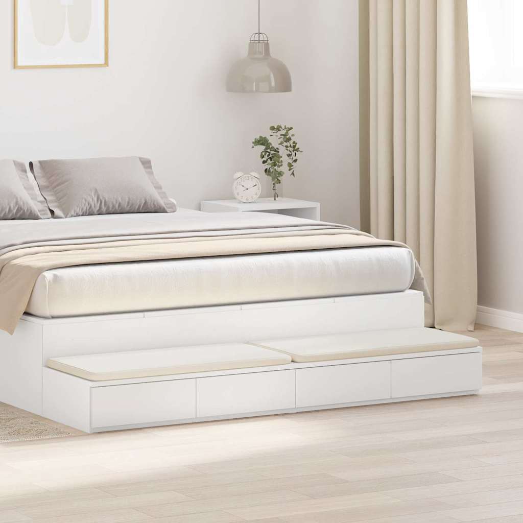 Vidaxl bedlades wit 135 x 36,5 x 16,5 cm bewerkt hout