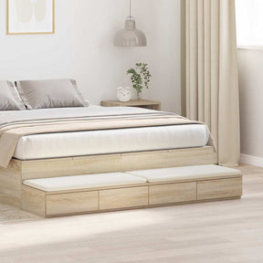 Vidaxl bedlades sonoma eiken 135 x 36,5 x 16,5 cm bewerkt hout