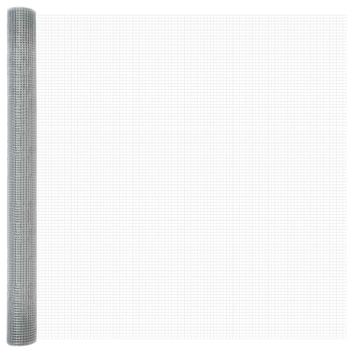 Vidaxl gelaste draadhek zilver 1.5 x 10 m