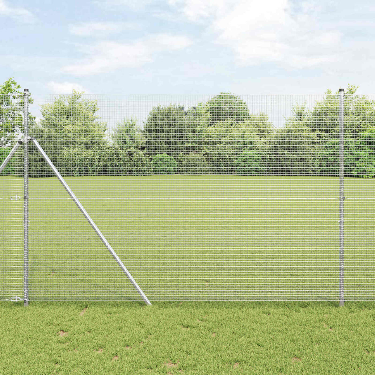Vidaxl gelaste draadhek zilver 1.5 x 50 m
