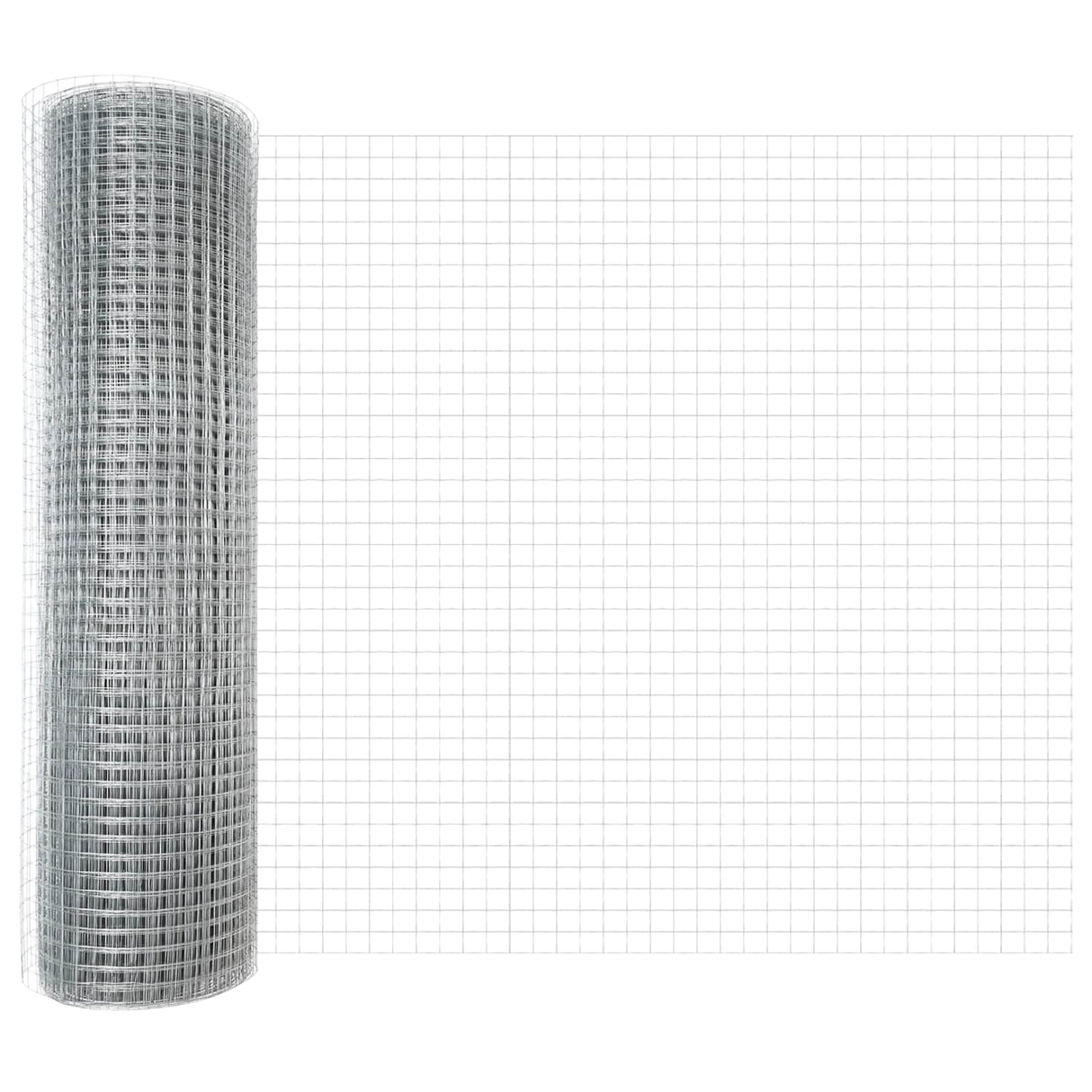 Vidaxl gelaste draadhek zilver 0.4 x 100 m