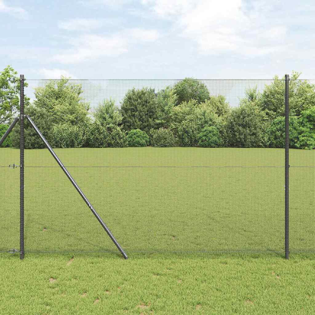 Vidaxl gelaste draadhek grijs 1.6 x 25 m