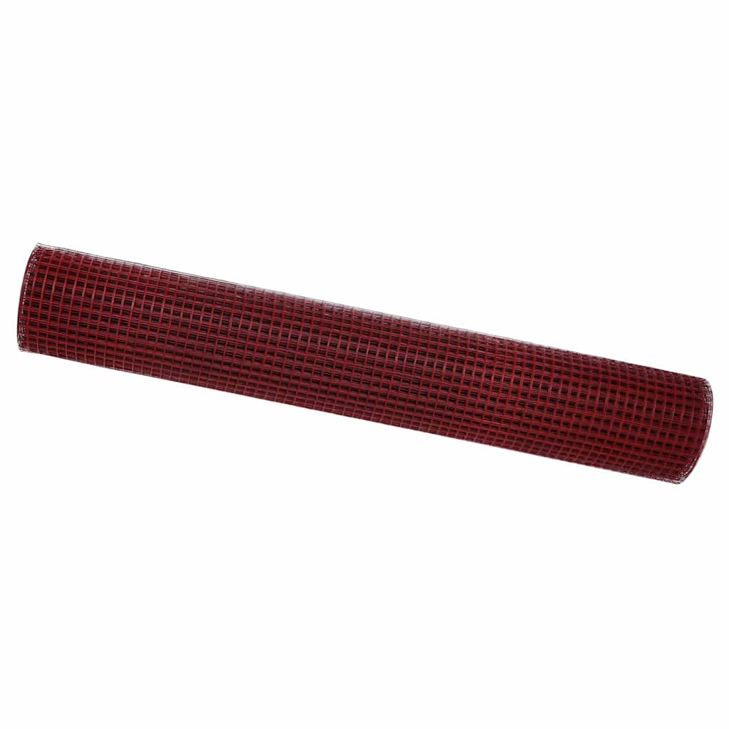 Vidaxl gelaste draadhek rood 1.5 x 10 m