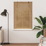 Vidaxl rolgordijn met gordijnen bruin 120 x 160 cm bamboe