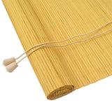 Vidaxl rolgordijn met gordijnen geel 120 x 220 cm bamboe