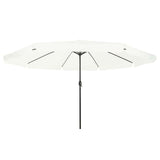 Vidaxl tuinparasol zand 395 x 395 x 245 cm polyester en staal