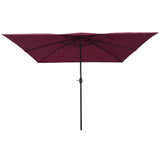 Vidaxl tuinparasol bordeaux rood 295 x 295 x 245 cm polyester en staal