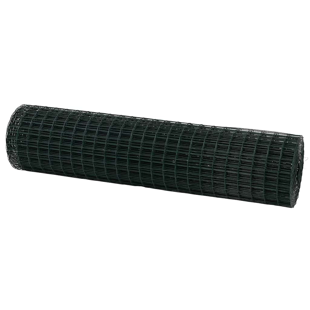 Vidaxl euro hek groen 1 x 10 m pvc-gecoat ijzer