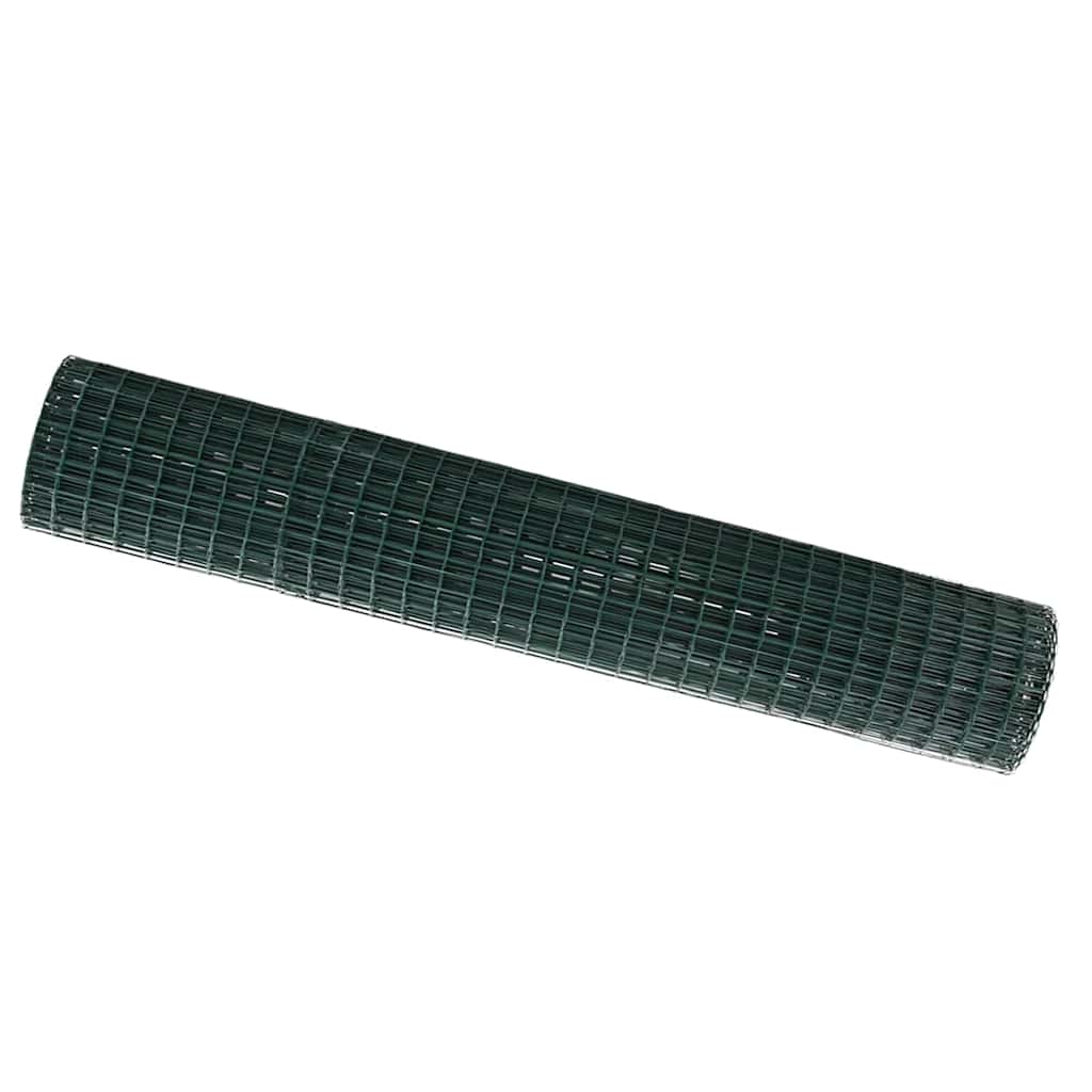 Vidaxl euro hek groen 1,6 x 10 m pvc-gecoat ijzer