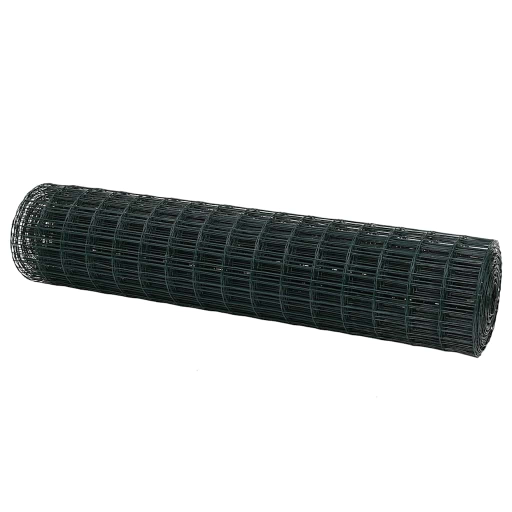 Vidaxl euro hek groen 1,4 x 10 m pvc-gecoat ijzer
