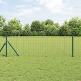Vidaxl euro hek groen 0,6 x 10 m pvc-gecoat ijzer