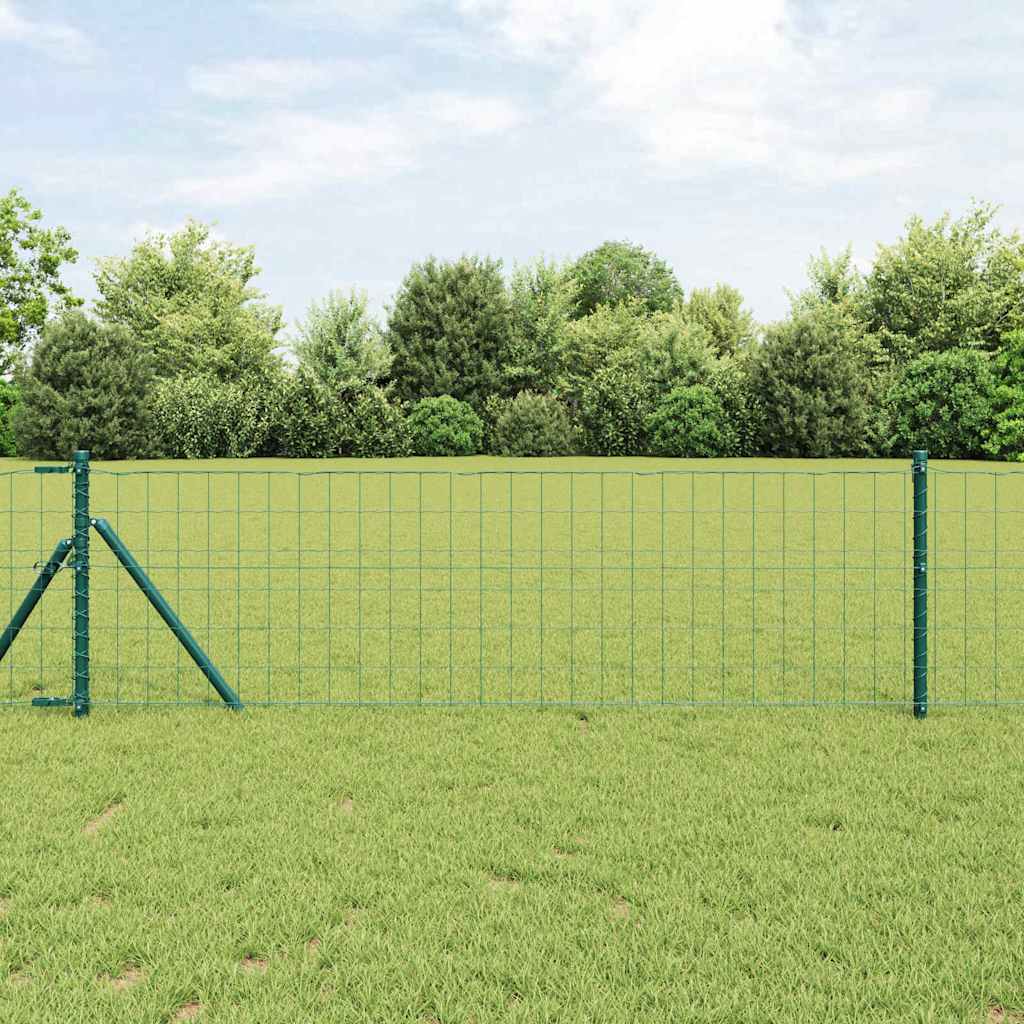 Vidaxl euro hek groen 0,8 x 25 m pvc-gecoat ijzer