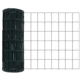 Vidaxl euro hek groen 0,8 x 25 m pvc-gecoat ijzer