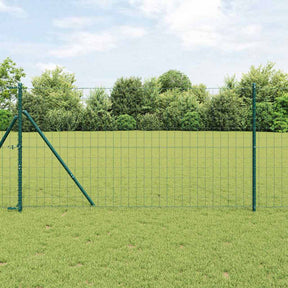 Vidaxl euro hek 1 x 25 m pvc-gecoat ijzer groen