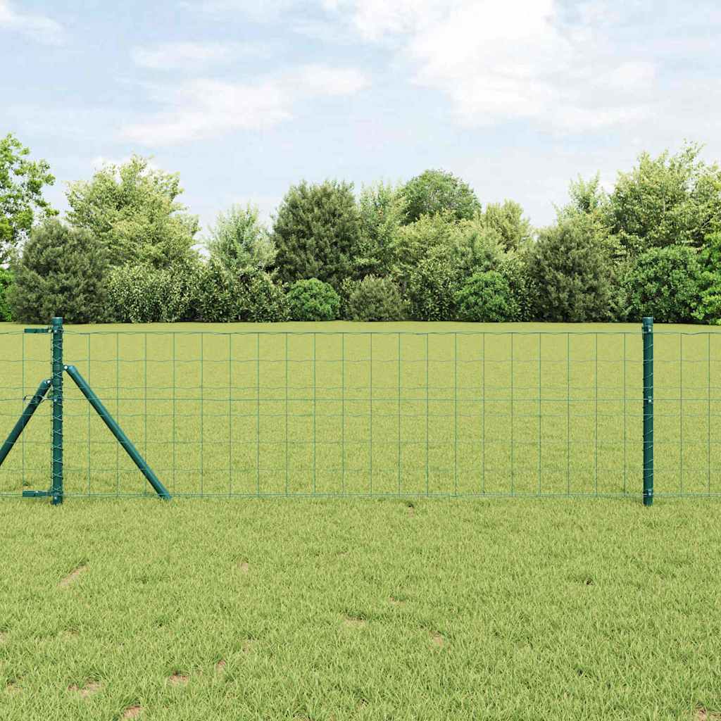 Vidaxl euro hek groen 0,4 x 25 m pvc-gecoat ijzer