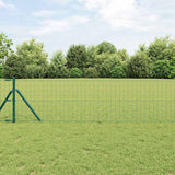 Vidaxl euro hek groen 0,4 x 10 m pvc-gecoat ijzer