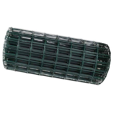 Vidaxl euro hek 0,4 x 10 m pvc-gecoat ijzer groen