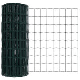 Vidaxl euro hek groen 0,6 x 10 m pvc-gecoat ijzer