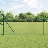 Vidaxl euro hek groen 1,4 x 10 m pvc-gecoat ijzer