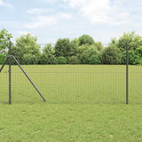 Vidaxl euro hek grijs 1,2 x 10 m pvc-gecoat ijzer