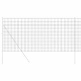 Vidaxl euro hek grijs 1,4 x 10 m pvc-gecoat ijzer