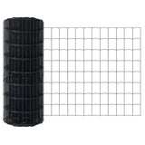 Vidaxl euro hek grijs 0.6 x 10 m pvc-gecoat ijzer