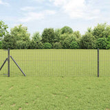 Vidaxl euro hek grijs 0,8 x 10 m pvc-gecoat ijzer