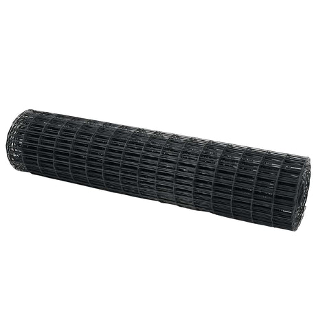 Vidaxl euro hek 1 x 10 m pvc-gecoat ijzer grijs