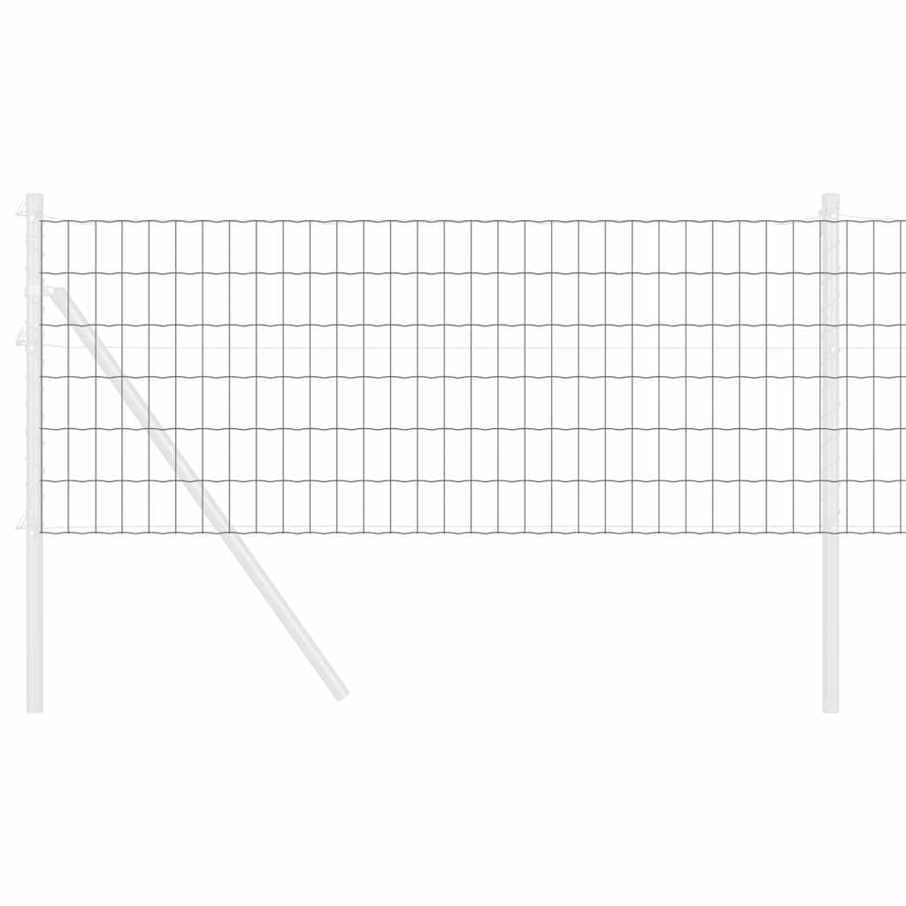 Vidaxl euro hek grijs 0,4 x 10 m pvc-gecoat ijzer