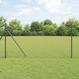 Vidaxl euro hek grijs 1,2 x 10 m pvc-gecoat ijzer